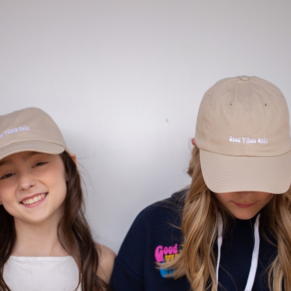 GOOD VIBES Dad Cap in Stone - Picture 3 of 3